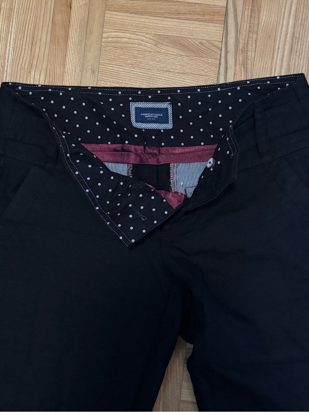 American Eagle Vintage Black Flared Work Pants